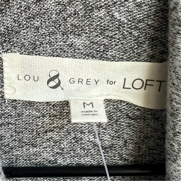 New Lou & Grey for Loft Gray Dress Medium Signature Soft Jersey Knit Cowl Neck - Picture 9 of 12